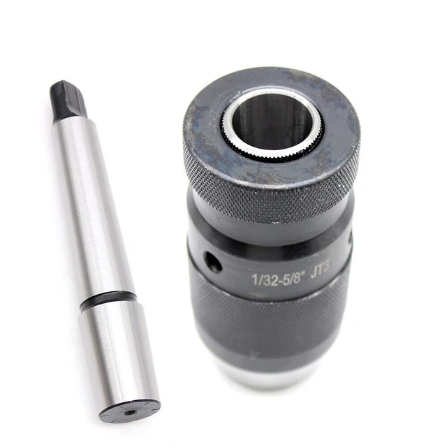 1/32-5/8" Keyless Drill Press Chuck Self-tightening & JT3-2MT Taper Arbor