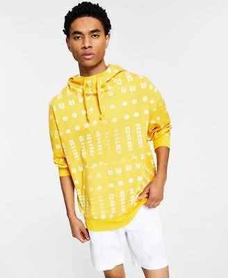INC International Concepts Mens Marvin Dye Hoodie Spicy Mustard 2XL MED ORANGE