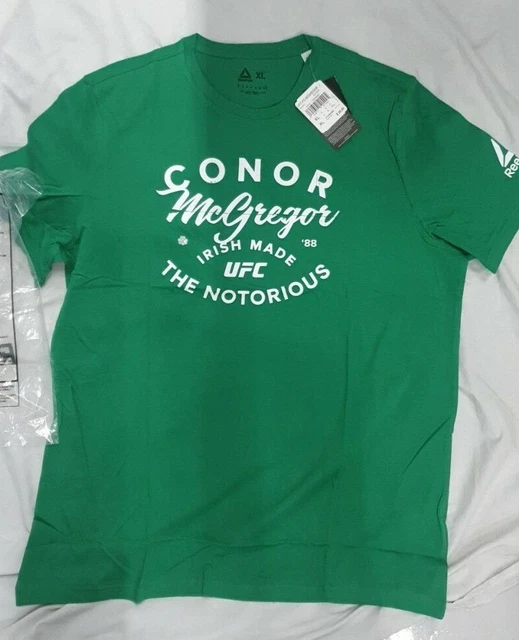 UFC Reebok Conor McGregor Irish Made The Notorious T-Shirt Adults Green