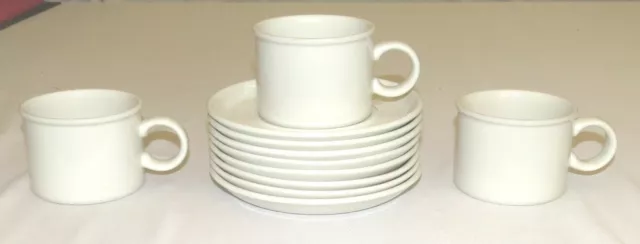 Midwinter Stonehenge White THREE Cups & EIGHT Saucers