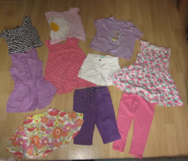 PACCHETTO VESTITI BAMBINA 3-4 ANNI top, gonna, abiti, jeans, pantaloncini MONSONE, MINI CORPO
