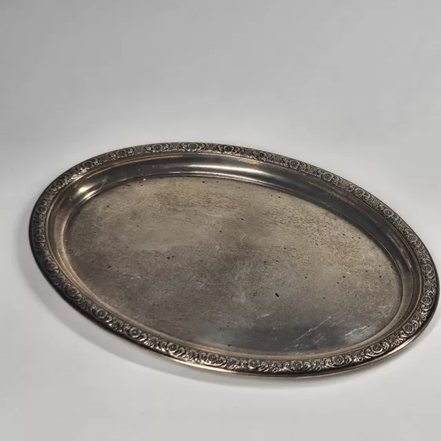 International Prelude Sterling Silver Oval Tray 8.5"x6" W46 Vintage