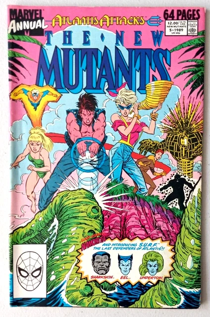The New Mutants Annual Comic Book Atlantis Attacks Introducing Surf Vol1 #5 1989