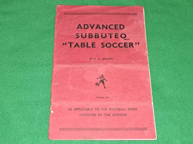 Rare Set C Advanced Subbuteo Table Soccer Booklet October 1952 Version (C116)