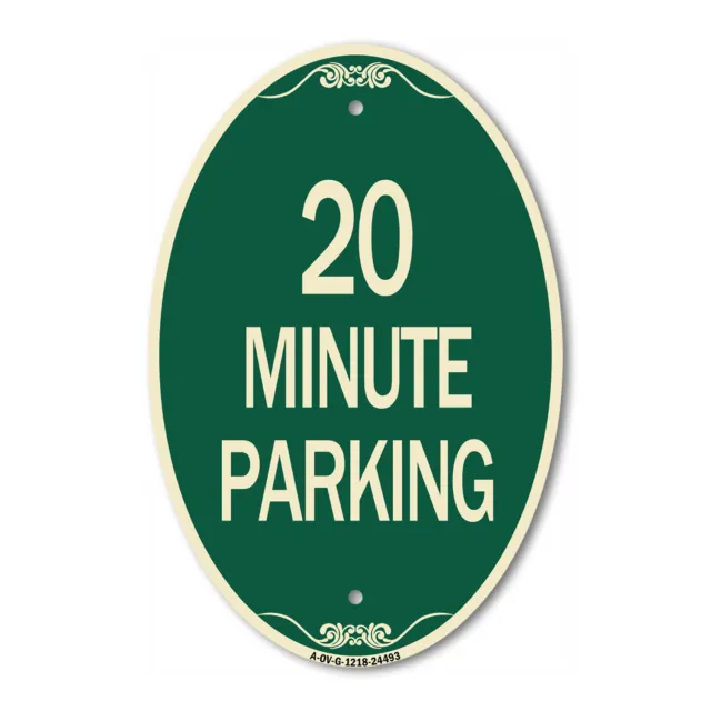 SignMission Designer Series Sign - 20 Minute Parking 12" x 18" Aluminum Sign