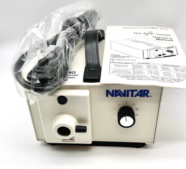 Schott Fostec Ace 1 Navitar Fiber Optic Illuminator New Old Stock!