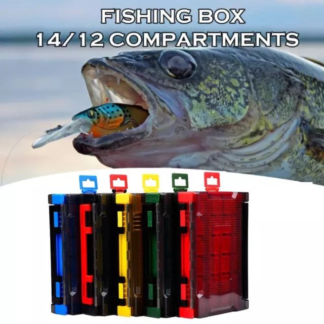 DOUBLE SIDED FISHING Tackle Box Fishing Accessories Lure Hook Storage Case  $19.91 - PicClick AU