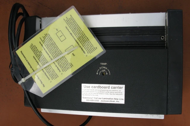 Vintage Jackson Hirsch Card Guard Employee Id Model 6200 Laminator !!
