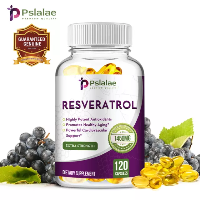 Resveratrol Kapseln 1450mg–Natürliches Antioxidans,Anti-Aging,Entzündungshemmend