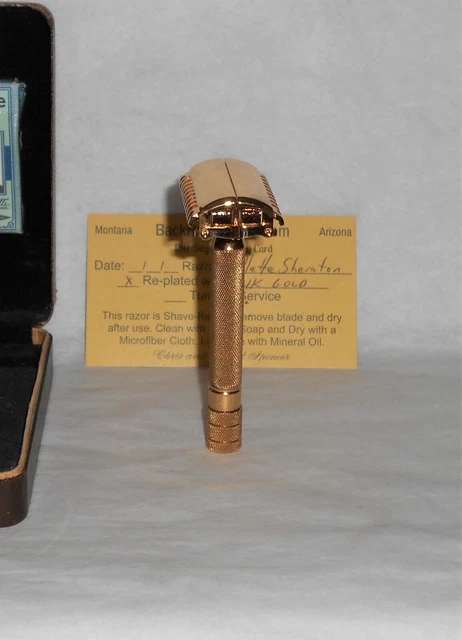 Gillette 1937 Sheraton TTO Refurbished Replated 24 Gold W Case X–37 22