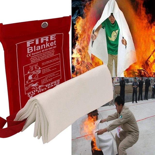 DIBBATU Fireproof Cloak, Fireproof Cape, Fireproof Hooded Cloak, Fire Emergency Survival Safety Blanket Full Body Protection Flame Retardant Heat Insulation Fire Escape Suit For Household Kid