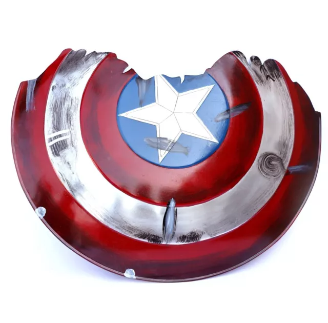 Captain America Solid Metal Broken Shield Damaged Style Prop Replica, Solid M...