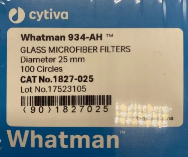 Cytiva Whatman Grade 934-AH Glass Microfiber Filter Circle 2.5 cm 100 Pack