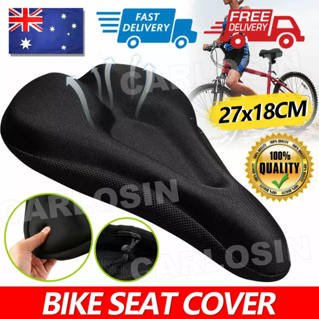 Bike EXTRA Comfort Soft Gel Pad Comfy Cushion Saddle Seat Cover Bicycles AU