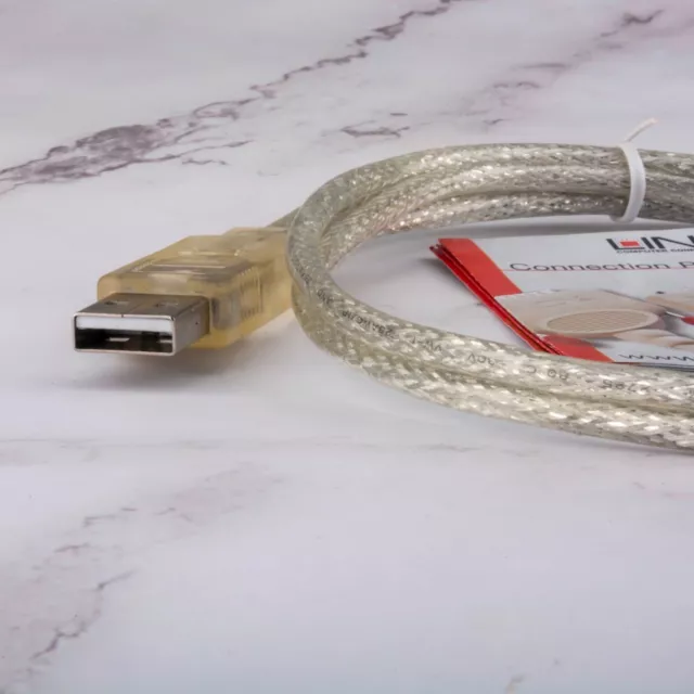 1 m USB 2.0 Dual Netzkabel - 2 x Typ A (20 cm auseinander) auf Mini-B Lindy Premium UK 2