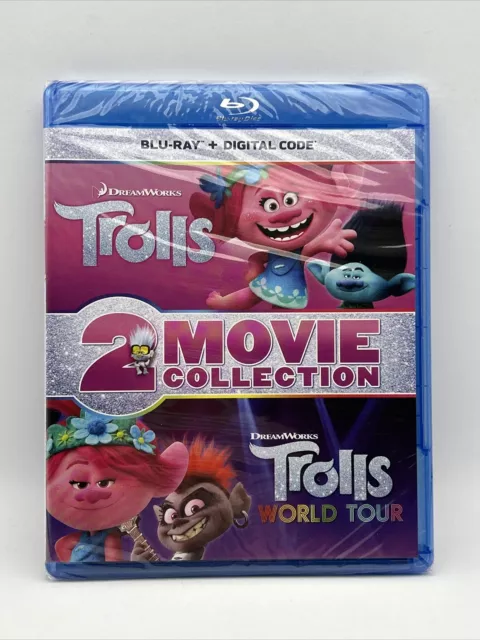 Trolls/Trolls World Tour: 2-Movie Collection Blu Ray (Brand New)