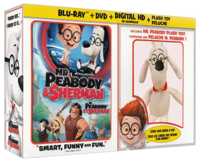 Mr. Peabody & Sherman (Blu-Ray + Dvd + Digital Hd + Plush Toy) (Blu-Ra (Blu-Ray)