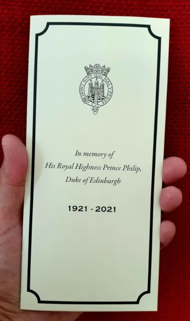 Prince Philip Duke Of Edinburgh Condolence Letter /Card From H.m. The Queen
