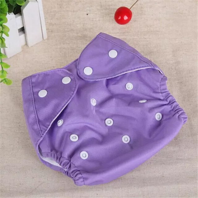 1PC Baby Washable Cloth Diaper Adjustable Reusable Solid Diaper Cover Wholesale 11