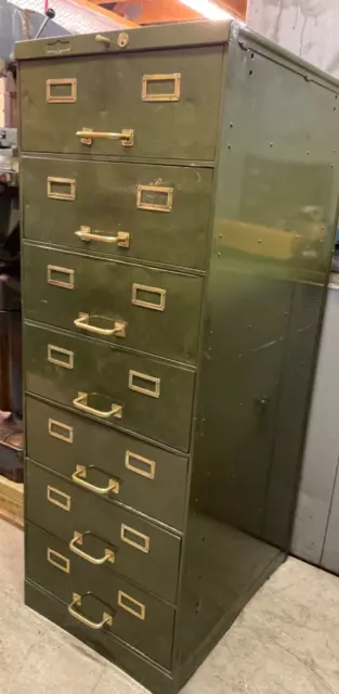 Roneo industrial metal drawers 1930’s cabinet steel chest of drawers engineers
