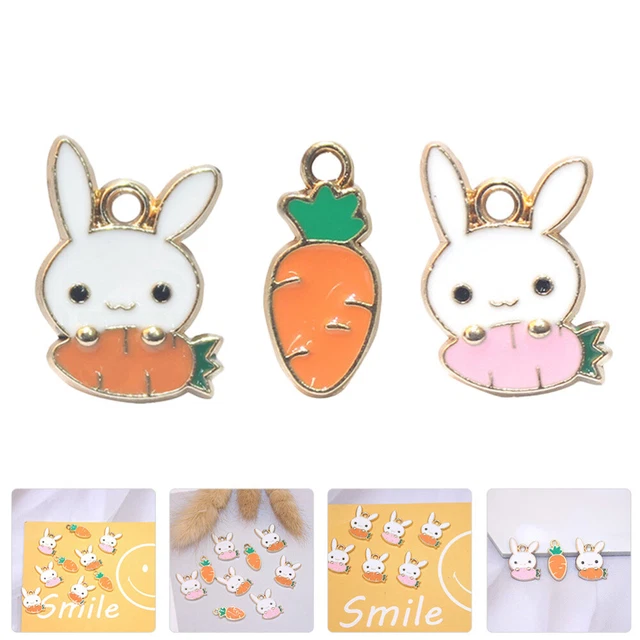 30 Stück Osterlegierung Charms Schöne Karotten Anhänger Charms DIY Ohrring