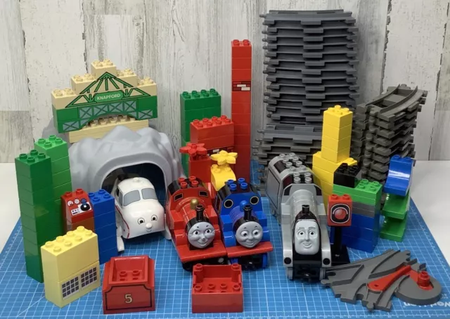 Lego Duplo Train Track Lot 160+ Pieces Blocks Thomas Cars Engines Mixed Lot  READ