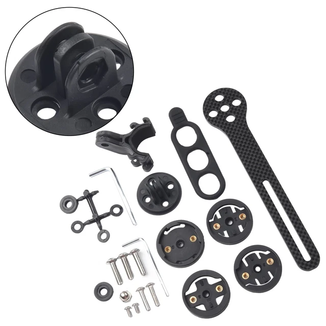 Universal Bike Computer Mount Bracket for Garmin Bryton Cateye Carbon Fiber