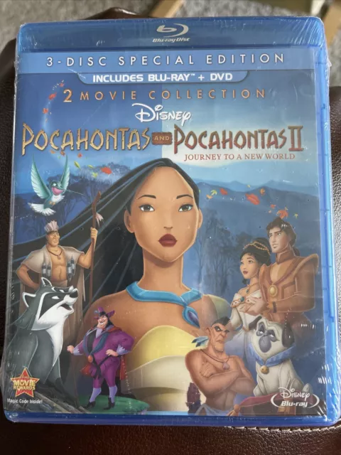Pocahontas/ Pocahontas II (Blu-ray/DVD, 2012, 3-Disc Combo) Brand New + Sealed