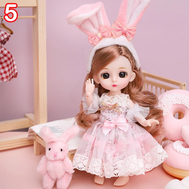 Poupée articulée 16 cm Vêtement + chaussure Yeux 3D Jouet