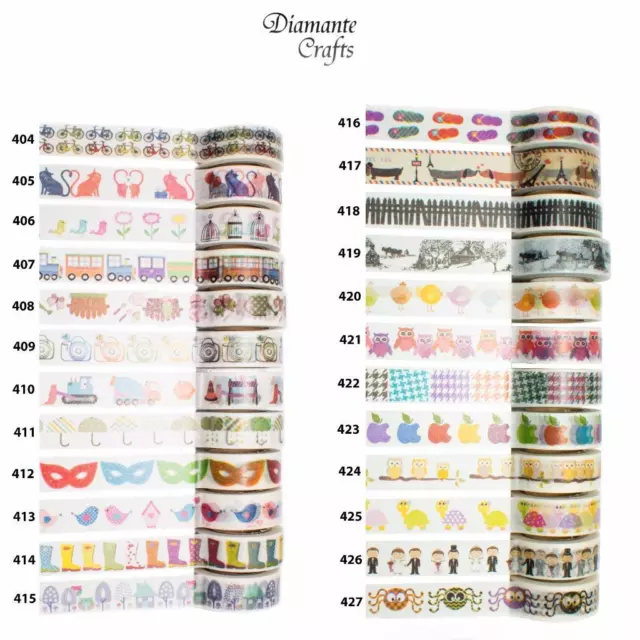 Washi Tape Decorative Masking Adhesive Paper Craft Trim - Novelty 5