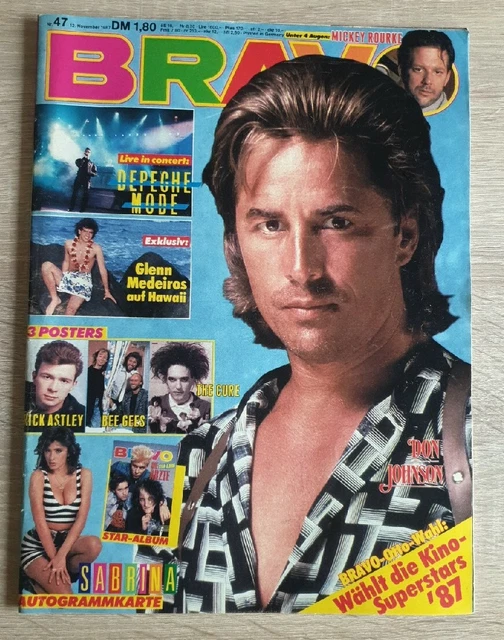 Bravo 47/1987 - Don Johnson - Sabrina - Depeche Mode - Bee Gees - Mickey Rourke