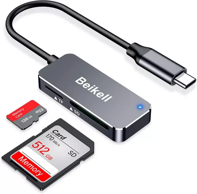 Lettore Di Schede SD/TF,  Alta Velocità Adattatore USB C 3.0 a Sd/Micro SD Letto 2