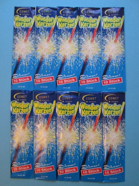 100 Comet Feuerwerk Wunderkerze Diamant Wunderkerzen 17cm 30s [10x10Stk.]