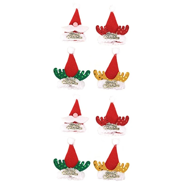 8 pcs Bottiglia di Vino di natale Cappello Tavola di natale Decor