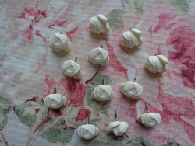 New! Gorgeous! Antique Rose Upholstery Tacks 24 Piece Set 2