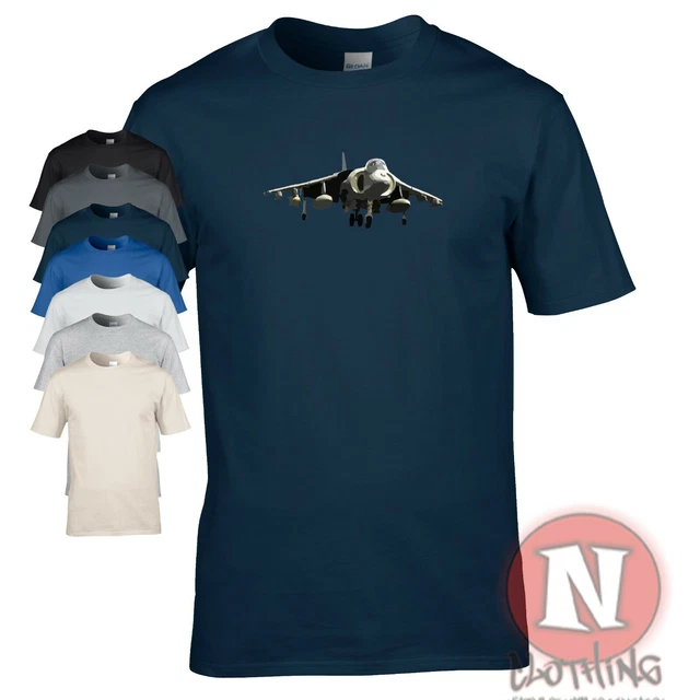 HARRIER JUMP JET T shirt WW2 Cold War RAF Royal Navy Fleet Air Arm US 