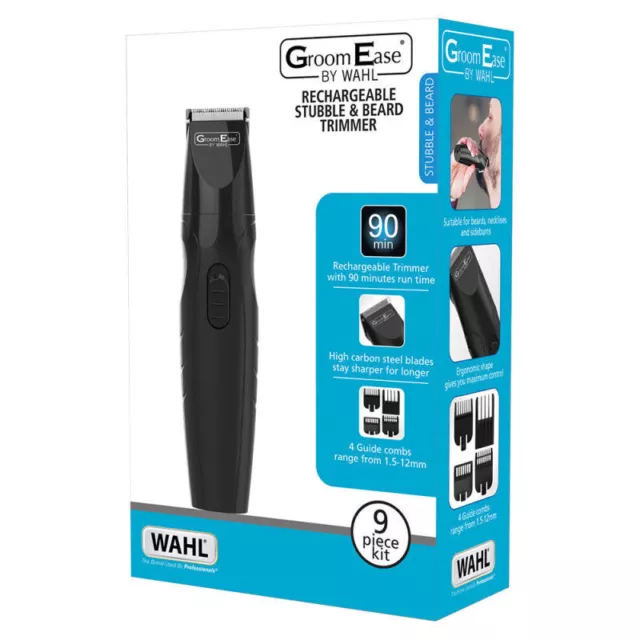 Wahl Groomease Rechargeable Chaume & Tondeuse à Barbe Cliper 9 Pièce Kit