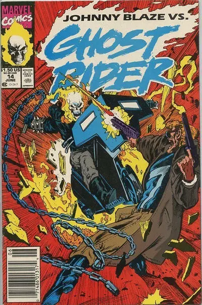 Ghost Rider #14 Volume 2 Marvel Comics Newsstand June Jun 1991 (VFNM or Better)