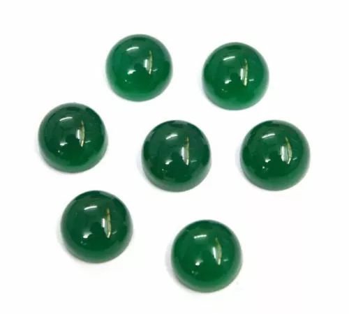 Big Sale 3X3MM To 10X10MM 100% Natural Green Onyx Round Cabochon Loose Gemstone