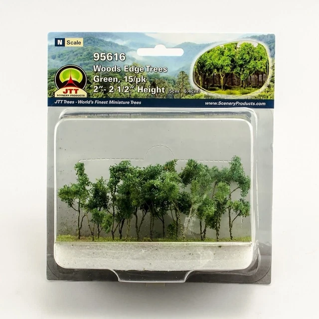 50pcs 6.5cm Model Trees Green Plastic Train Railway Scenery HO OO - Foto 6