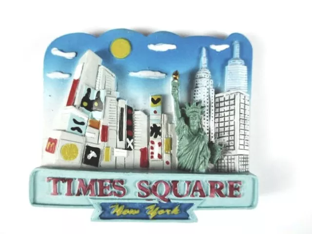 New York Poly Magnet Freedom Tower,Freiheitsstatue,Times Square,7,5cm,Neu