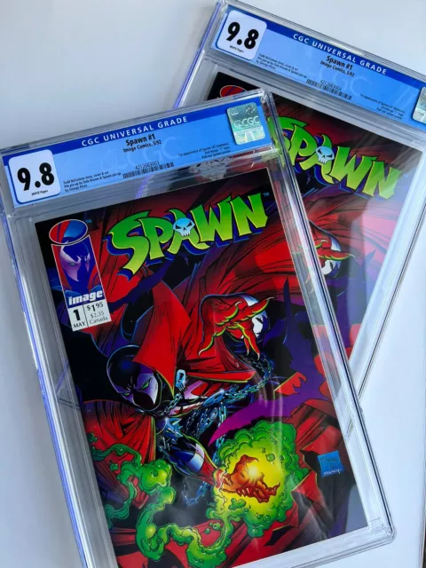 Spawn #1 CGC 9.8 x2 (Image Comics 1992 Todd McFarlane) HOT! 1st Appearance