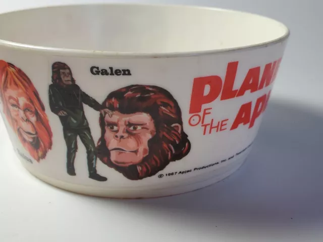 Vintage Deka Plastics 1967 Cereal Bowl Planet Of The Apes Movie USA Dinnerware