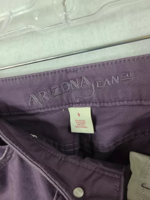 Arizona Jean Co. Juniors 9 30 x 28 Purple Skinny Ankle Pants 3