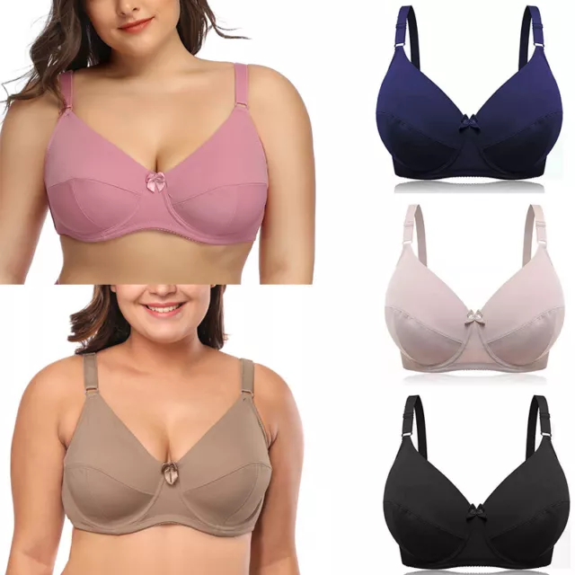 Women's Underwire Unlined Bra Minimizers Non-Padded Full Coverage