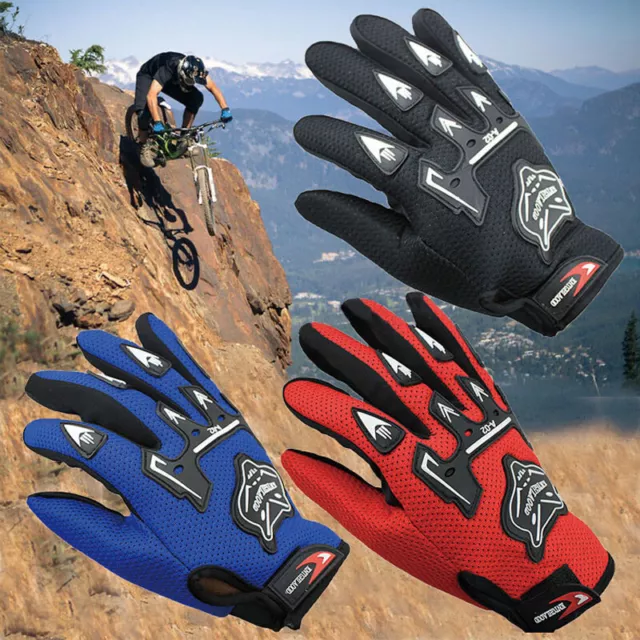 Bicycle Full Finger Gloves Enduro Dirt Bike Road BMX MTB MX Mountain Riding