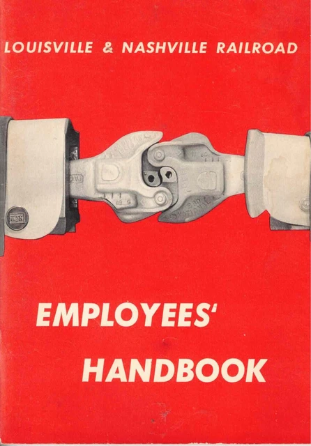 1950s Louisville & Nashville Railroad Employee's Handbook - Full Handbook - VG 1950s Louisville & Nashville Railroad Employee's Handbook - Full Handbook - VG