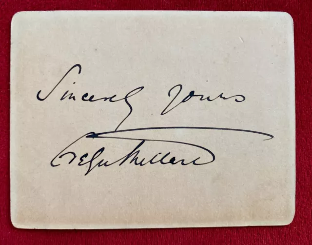 Card signed by Victorian actress Evelyn Millard. Oscar Wilde interest.