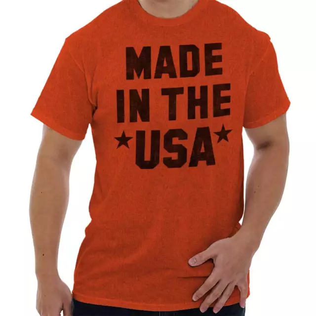 Made In USA America Patriotic Political Gift Adult Short Sleeve Crewneck Tee