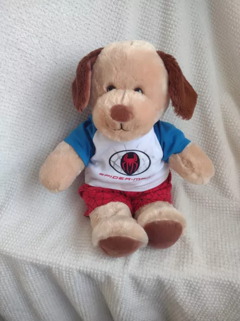 Build a Bear Dog Teddy with Spiderman 3 Outfit Tshirt and Shorts